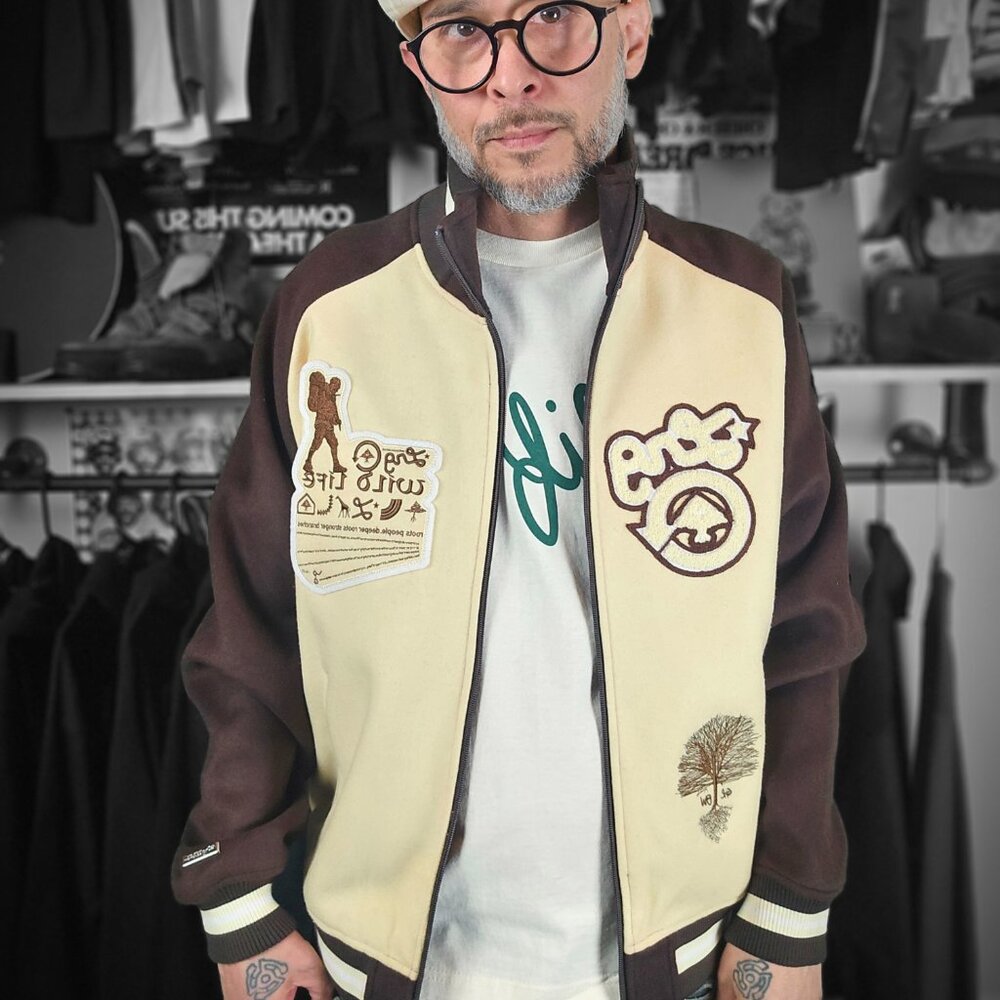 LRG Heritage Collection Elephant Bay Letterman Jacket Men's Medium NWT